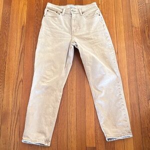 Abercrombie & Fitch Tan 90’s Straight Ultra High Rise Jeans